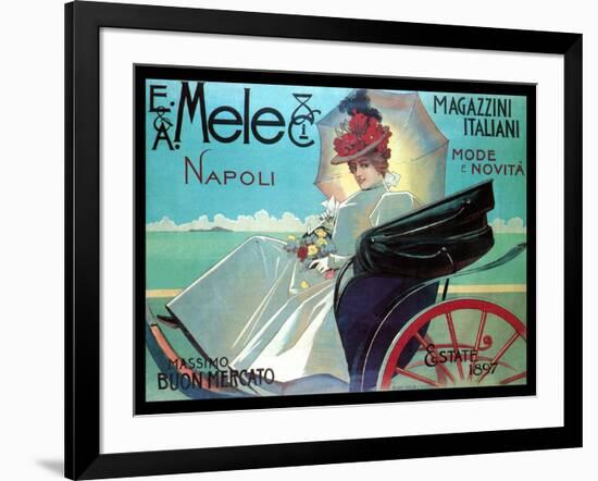 Carriage Ride by the Shore-Aleardo Villa-Framed Art Print