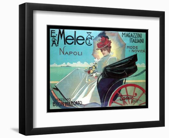 Carriage Ride by the Shore-Aleardo Villa-Framed Art Print