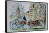 Carriage Ride, Central Park-Anthony Butera-Framed Stretched Canvas