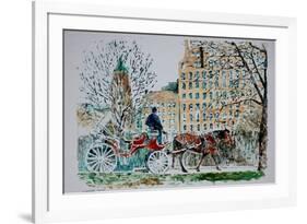 Carriage Ride, Central Park-Anthony Butera-Framed Giclee Print