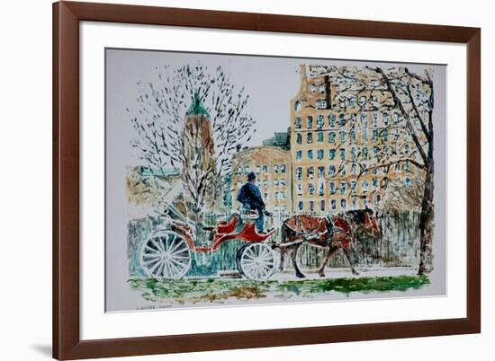 Carriage Ride, Central Park-Anthony Butera-Framed Giclee Print