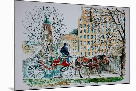 Carriage Ride, Central Park-Anthony Butera-Mounted Giclee Print