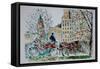 Carriage Ride, Central Park-Anthony Butera-Framed Stretched Canvas