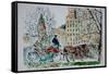 Carriage Ride, Central Park-Anthony Butera-Framed Stretched Canvas