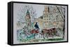 Carriage Ride, Central Park-Anthony Butera-Framed Stretched Canvas