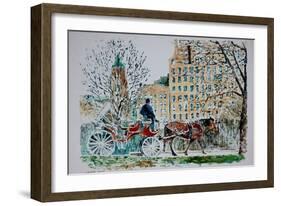 Carriage Ride, Central Park-Anthony Butera-Framed Giclee Print