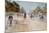 Carriages on the Champs Elysees-Georges Stein-Mounted Giclee Print