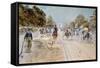 Carriages on the Champs Elysees-Georges Stein-Framed Stretched Canvas