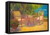 Carribean Terrace (Oil on Board)-William Ireland-Framed Stretched Canvas