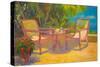 Carribean Terrace (Oil on Board)-William Ireland-Stretched Canvas