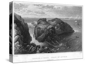 Carrick-A-Rede, Coast of Antrim, Ireland, 19th Century-null-Stretched Canvas