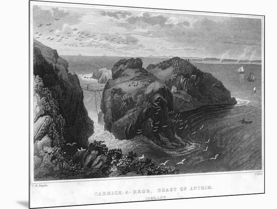 Carrick-A-Rede, Coast of Antrim, Ireland, 19th Century-null-Mounted Giclee Print