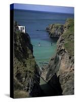 Carrick-A-Rede Rope Bridge, County Antrim, Northern Ireland, United Kingdom-Roy Rainford-Stretched Canvas