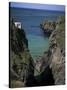 Carrick-A-Rede Rope Bridge, County Antrim, Northern Ireland, United Kingdom-Roy Rainford-Stretched Canvas