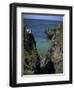 Carrick-A-Rede Rope Bridge, County Antrim, Northern Ireland, United Kingdom-Roy Rainford-Framed Premium Photographic Print