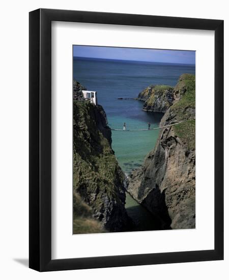 Carrick-A-Rede Rope Bridge, County Antrim, Northern Ireland, United Kingdom-Roy Rainford-Framed Photographic Print