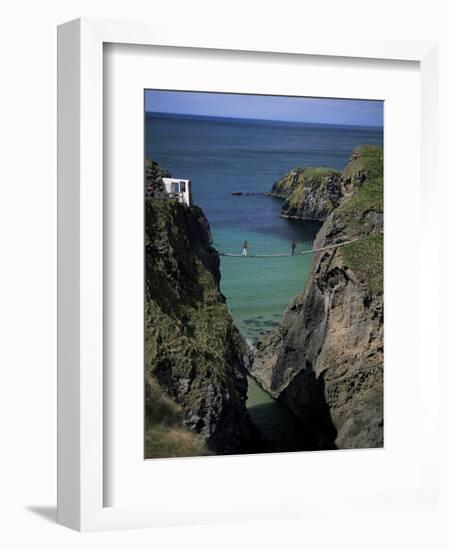 Carrick-A-Rede Rope Bridge, County Antrim, Northern Ireland, United Kingdom-Roy Rainford-Framed Photographic Print