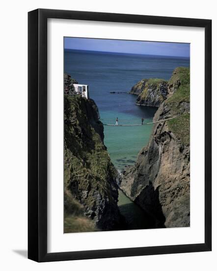 Carrick-A-Rede Rope Bridge, County Antrim, Northern Ireland, United Kingdom-Roy Rainford-Framed Photographic Print