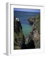 Carrick-A-Rede Rope Bridge, County Antrim, Northern Ireland, United Kingdom-Roy Rainford-Framed Photographic Print