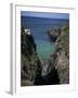 Carrick-A-Rede Rope Bridge, County Antrim, Northern Ireland, United Kingdom-Roy Rainford-Framed Photographic Print