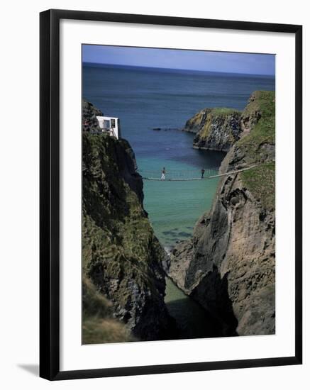 Carrick-A-Rede Rope Bridge, County Antrim, Northern Ireland, United Kingdom-Roy Rainford-Framed Photographic Print