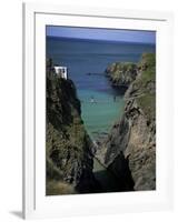 Carrick-A-Rede Rope Bridge, County Antrim, Northern Ireland, United Kingdom-Roy Rainford-Framed Photographic Print