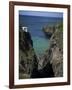 Carrick-A-Rede Rope Bridge, County Antrim, Northern Ireland, United Kingdom-Roy Rainford-Framed Photographic Print