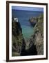 Carrick-A-Rede Rope Bridge, County Antrim, Northern Ireland, United Kingdom-Roy Rainford-Framed Photographic Print