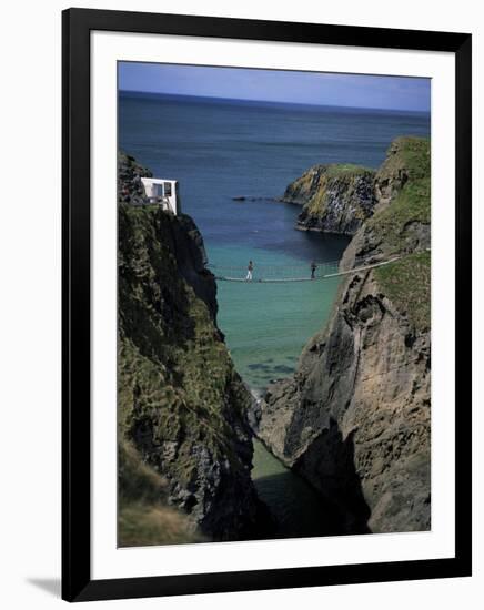 Carrick-A-Rede Rope Bridge, County Antrim, Northern Ireland, United Kingdom-Roy Rainford-Framed Photographic Print