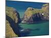 Carrick-A-Rede Rope Bridge to Carrick Island, Larrybane Bay, County Antrim, Ulster-Neale Clarke-Mounted Photographic Print