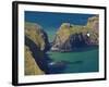 Carrick-A-Rede Rope Bridge to Carrick Island, Larrybane Bay, County Antrim, Ulster-Neale Clarke-Framed Photographic Print