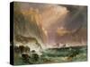 Carrick-Y-Rede, Coast of Antrim, 1839 (W/C & Bodycolour on Paper)-Henry Gastineau-Stretched Canvas