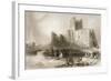 Carrickfergus Castle, County Antrim, Northern Ireland, from 'scenery and Antiquities of Ireland'…-William Henry Bartlett-Framed Giclee Print