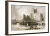 Carrickfergus Castle, County Antrim, Northern Ireland, from 'scenery and Antiquities of Ireland'…-William Henry Bartlett-Framed Giclee Print
