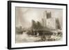 Carrickfergus Castle, County Antrim, Northern Ireland, from 'scenery and Antiquities of Ireland'…-William Henry Bartlett-Framed Giclee Print