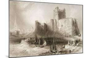 Carrickfergus Castle, County Antrim, Northern Ireland, from 'scenery and Antiquities of Ireland'…-William Henry Bartlett-Mounted Giclee Print
