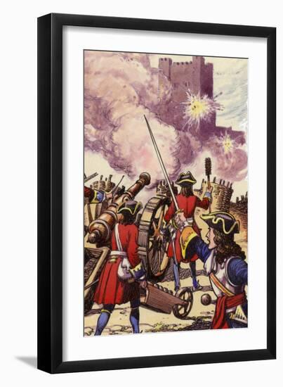 Carrickfergus Castle under Siege-Pat Nicolle-Framed Giclee Print