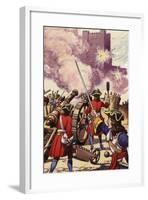 Carrickfergus Castle under Siege-Pat Nicolle-Framed Giclee Print