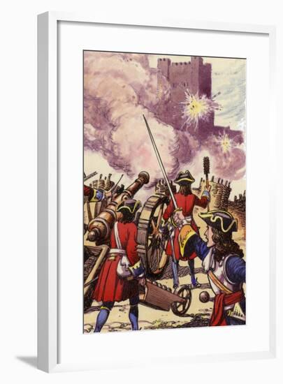 Carrickfergus Castle under Siege-Pat Nicolle-Framed Giclee Print