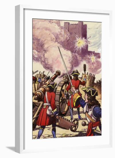 Carrickfergus Castle under Siege-Pat Nicolle-Framed Giclee Print