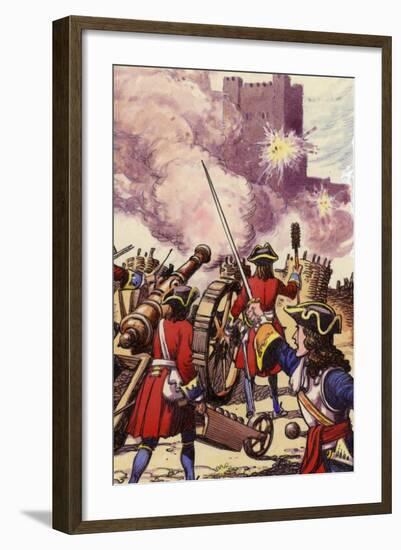 Carrickfergus Castle under Siege-Pat Nicolle-Framed Giclee Print