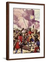 Carrickfergus Castle under Siege-Pat Nicolle-Framed Giclee Print