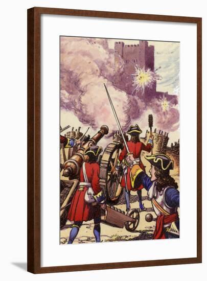Carrickfergus Castle under Siege-Pat Nicolle-Framed Giclee Print