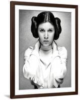 CARRIE FISHER. "Star Wars: Episode IV-A New Hope" [1977], directed by GEORGE LUCAS.-null-Framed Photographic Print