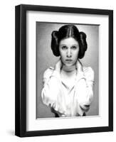 CARRIE FISHER. "Star Wars: Episode IV-A New Hope" [1977], directed by GEORGE LUCAS.-null-Framed Premium Photographic Print