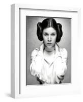 CARRIE FISHER. "Star Wars: Episode IV-A New Hope" [1977], directed by GEORGE LUCAS.-null-Framed Premium Photographic Print