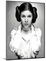 CARRIE FISHER. "Star Wars: Episode IV-A New Hope" [1977], directed by GEORGE LUCAS.-null-Mounted Premium Photographic Print
