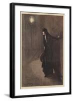 Carrie Shivered as She Clung to the Hoar-Frosted Railings (Colour Litho)-Dudley Hardy-Framed Giclee Print