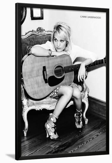 Carrie Underwood B/W-null-Lamina Framed Poster