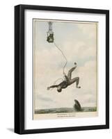 Carried Aloft by Balloon-null-Framed Art Print